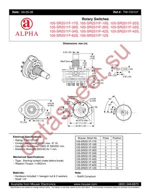 105-SR2511F-43-26RS datasheet  